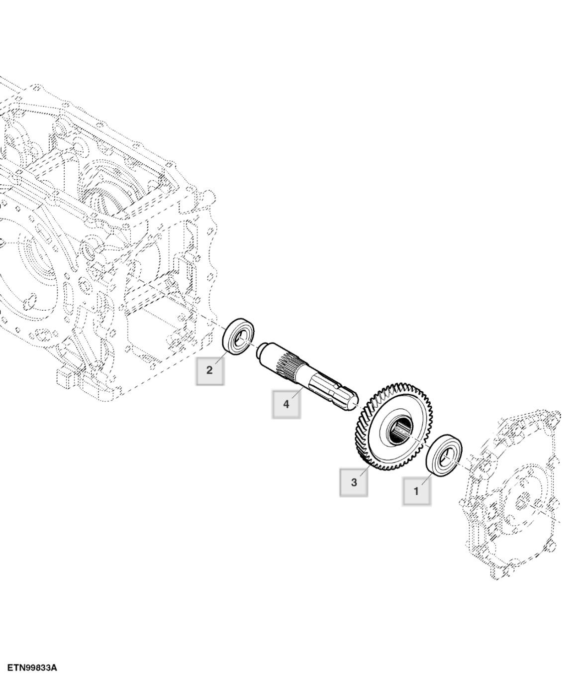 Trục ra PTO, hộp ly hợp, đơn PTO - 2100 RPM